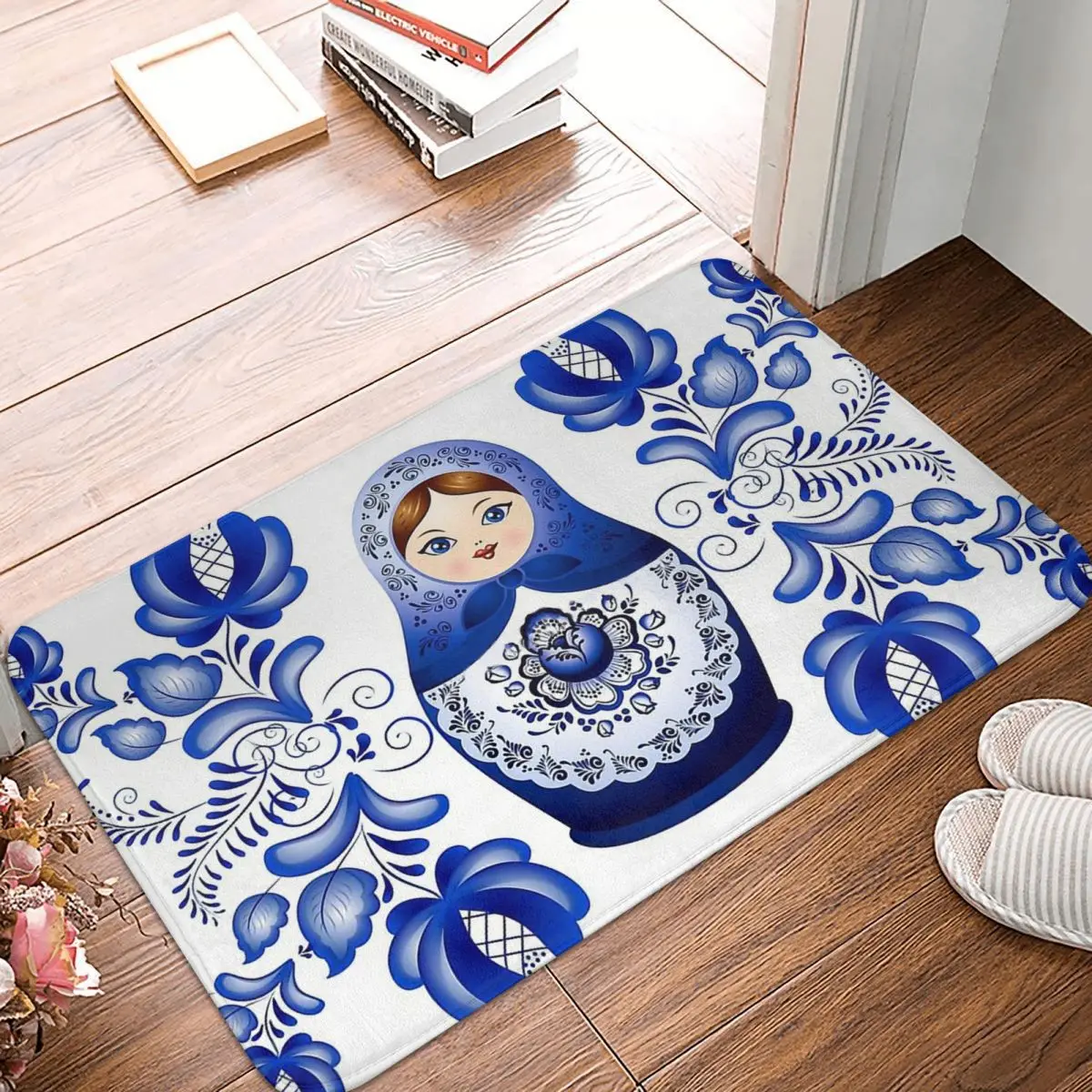 

CCCP Non-slip Doormat Matryoshka Russian Doll Gzhel Bath Bedroom Mat Welcome Carpet Flannel Pattern Decor