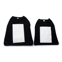 10PCS/lot Black Blank Dog Vest Clothes DIY Sublimation Heat Press Transfer Print Dog Cloth Wholesale