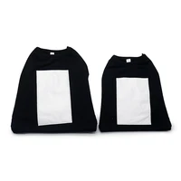 10pcslot black blank dog vest clothes diy sublimation heat press transfer print dog cloth wholesale