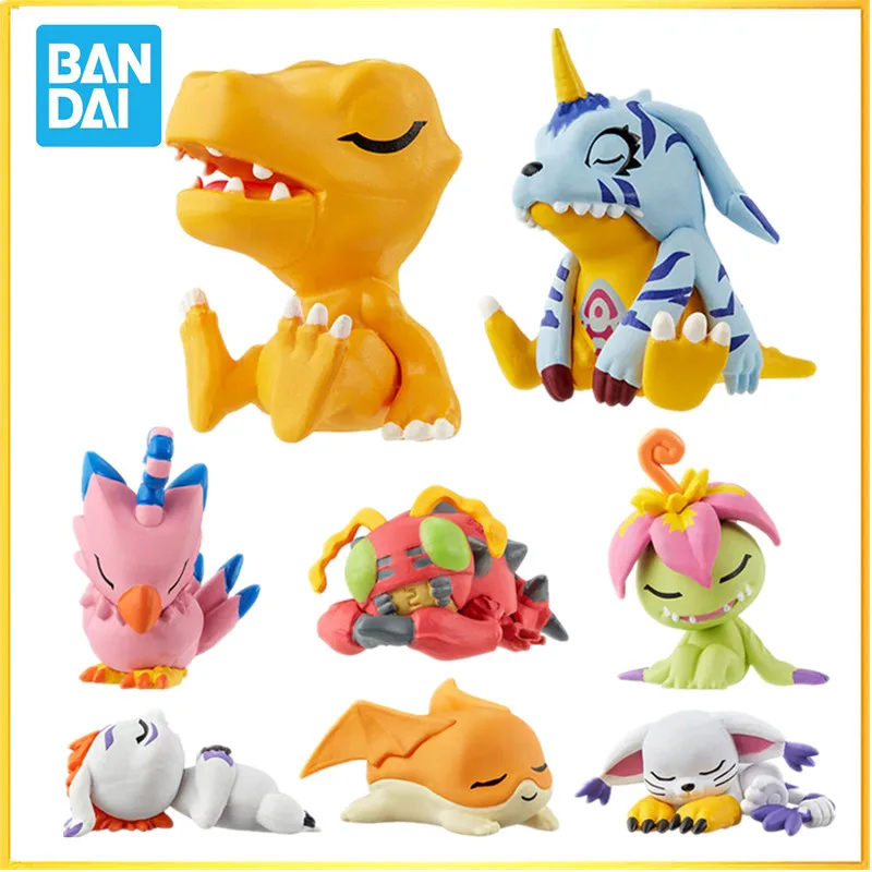 

Оригинальные фигурки Bandai Gashapon Digimon Adventure Good Night корпус спящий отряд Agumon Gabumon Patamon Tailmon аниме Acion игрушки