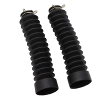 2pcs front fork motorcycle dust cover gaiters gators boots black shock absorber