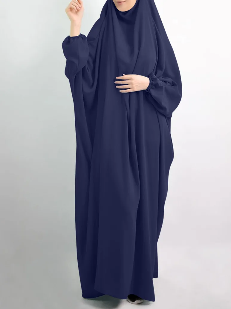 Рамадан весенне-зимнее платье абайя с шарфом для Среднего Востока Женская одежда с длинным рукавом твердый свободный халат Арабская девушк...