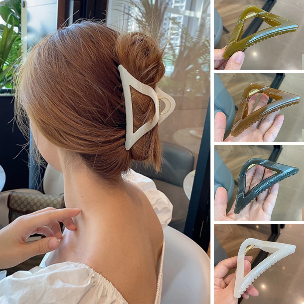 

Модные геометрические треугольные заколки для волос для женщин и девочек, шикарные заколки-крабы, заколки-крабы, инструмент для укладки, аксессуары для волос