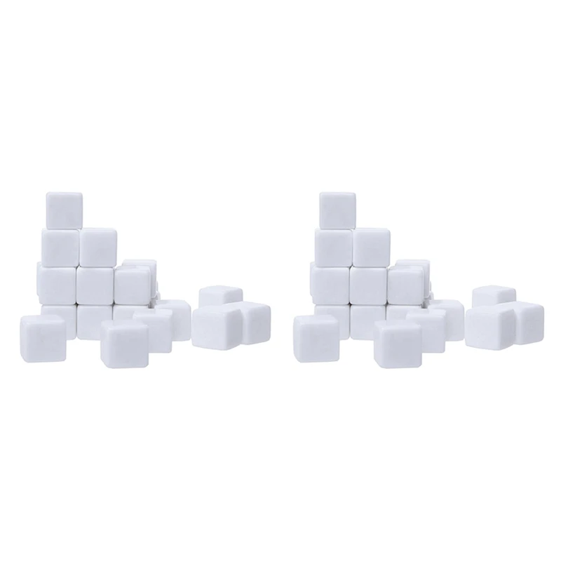 

16MM White Acrylic Cubes Blank Dice For Board Games,Math Counting Teaching,Alphabet Numbers Custom Dice Making,96PCS