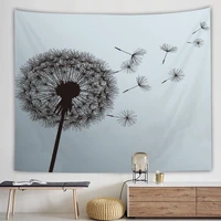 psychedelic flower dandelion home decoration hippie wall hanging 3d printed plant tapestries ceiling background table cloth