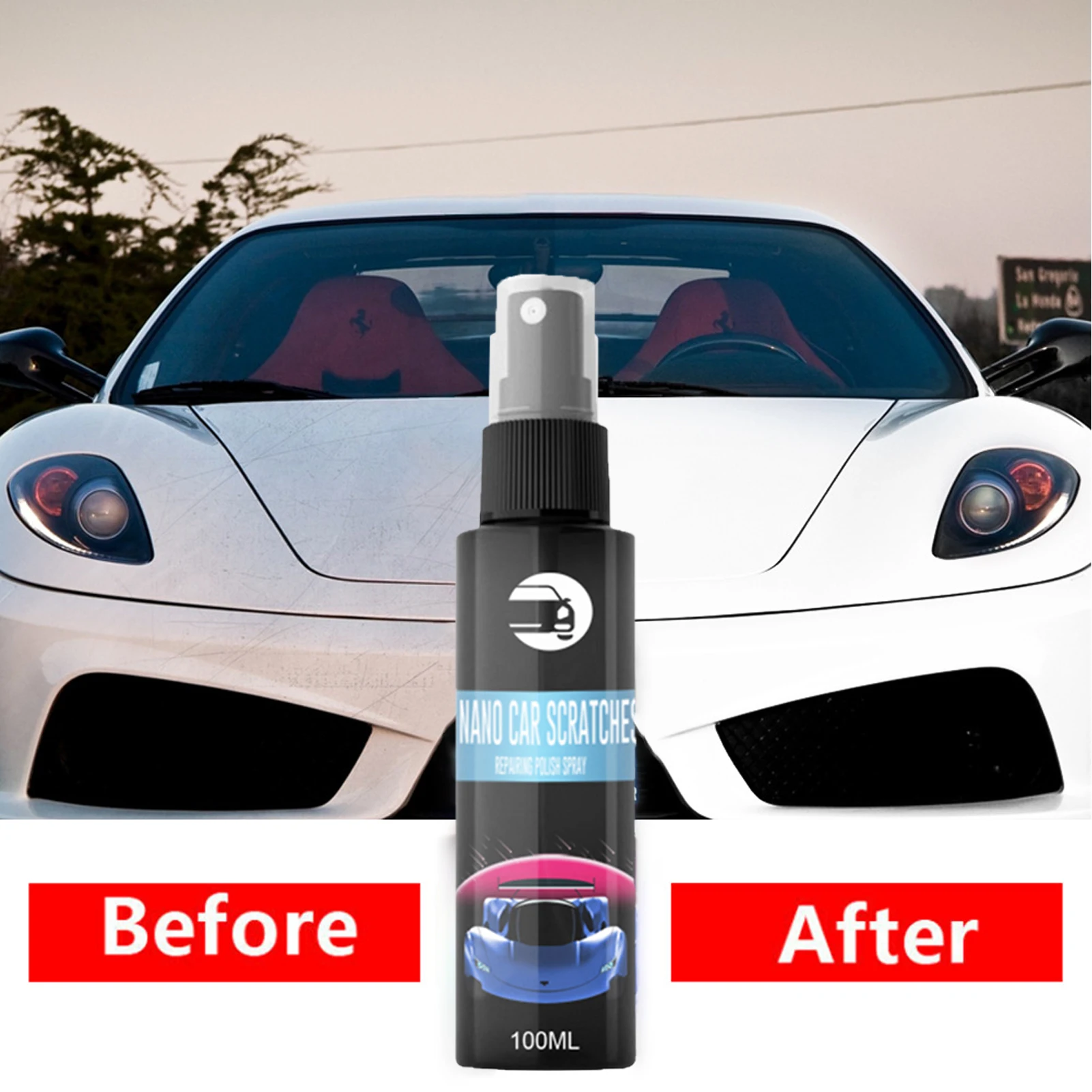 

100ml Car Scratch Repair Nano Coating Agent Removal For Iron Rust Water Spots Fading Super Hydrophobic Glass Care Glass