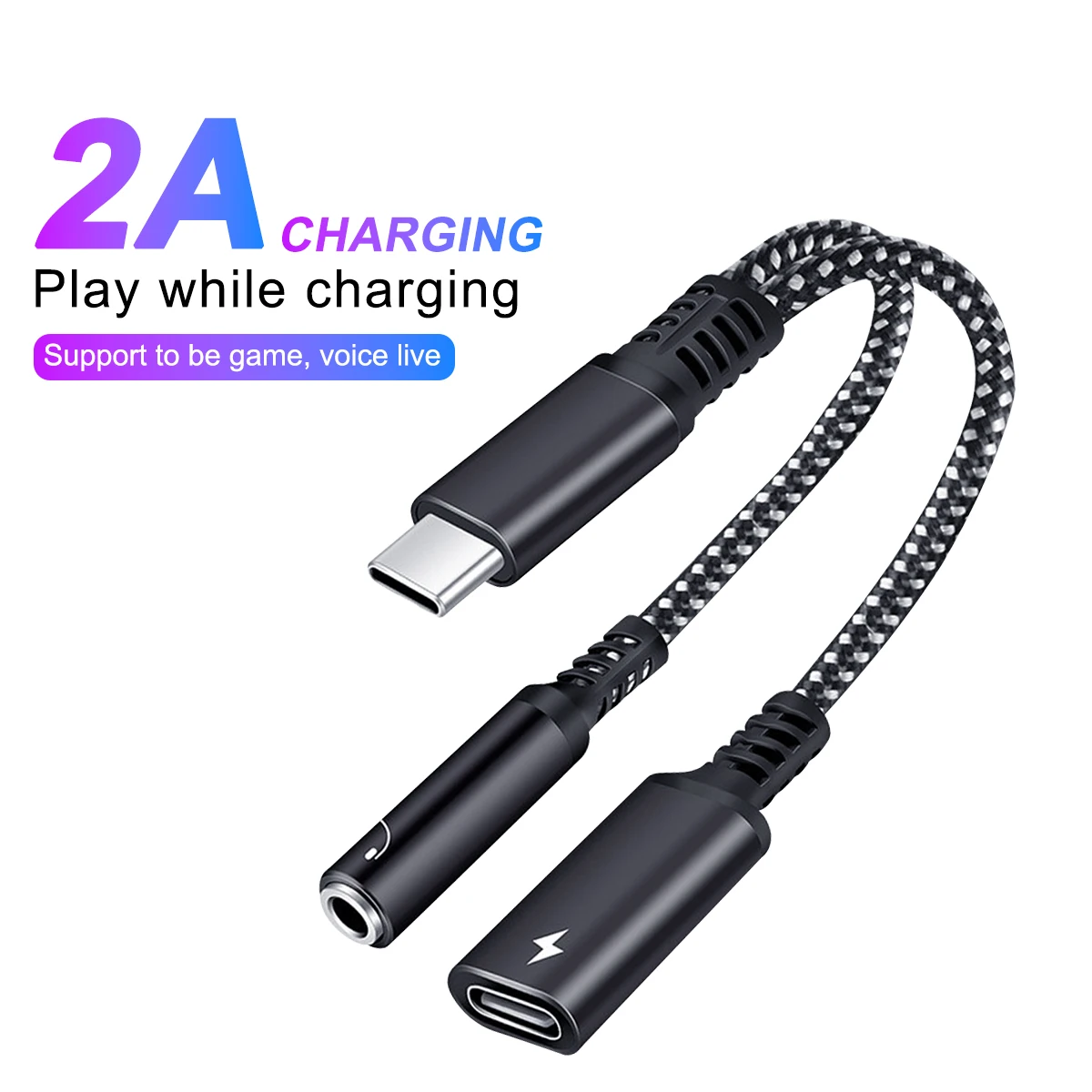 2 в 1 USB C до 3,5 мм разъем для наушников адаптер Тип C зарядка аудио Aux адаптер для Ipad Pro Samsung S20 Ultra Note 20 10 Huawei