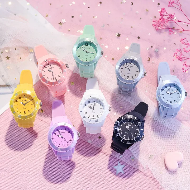 Silicone Women Watches Simple Sport Ladies Quartz Wristwatches Ulzzang Brand Fresh Children Clock Gifts Relogio Feminino