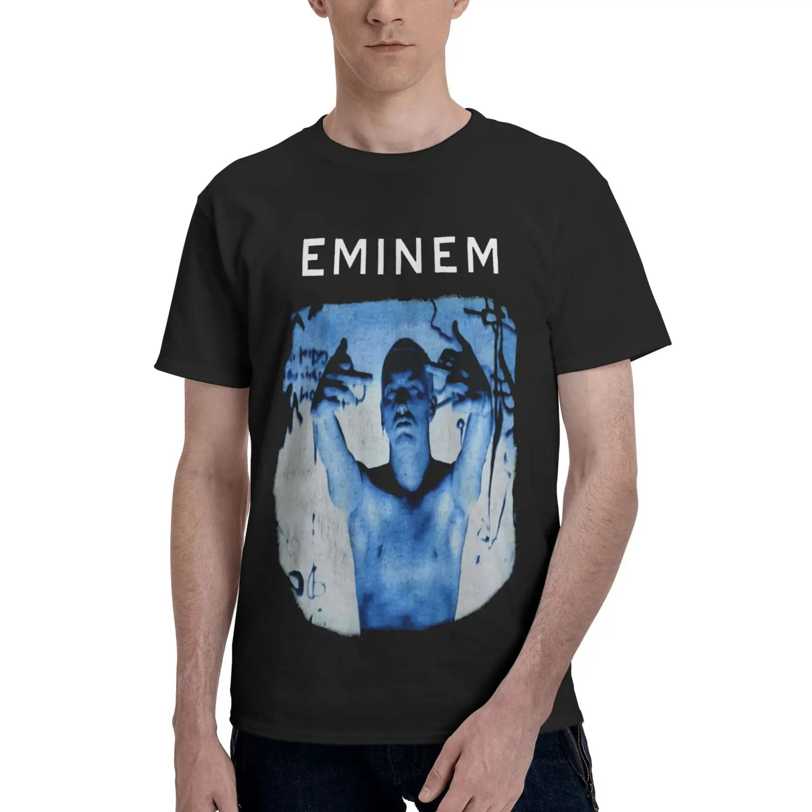 

Редкая коллекция 1999 года, тонкая затемненная футболка Eminem 3891, оверсайз, Мужская одежда, гранж, Мужская одежда, блузка, мужские рубашки, блузк...