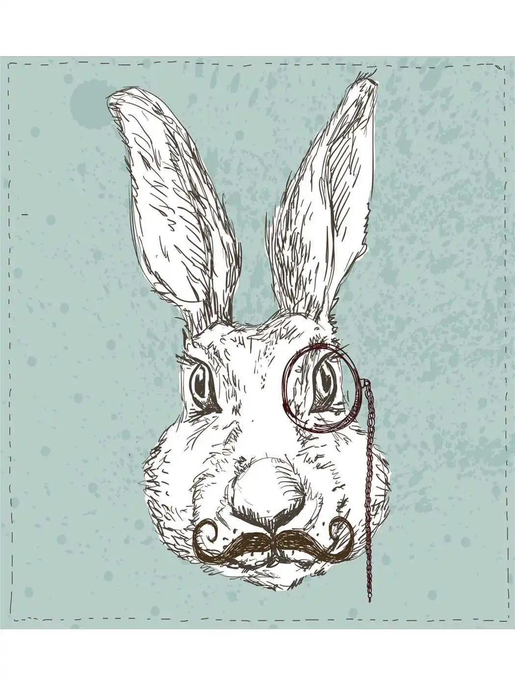 Скатерть прямоугольная на кухонный стол &quotЗаяц-джентльмен&quot из оксфорда 120x145 см