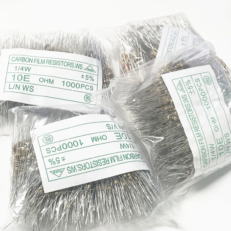 Карбоновый пленочный резистор 1R ~ 10M 0R 10R 100R 220R 330R 1K 2 K 3 4 7 10K 22K 47K 100K 1M 0 10 100 220 330 Ом