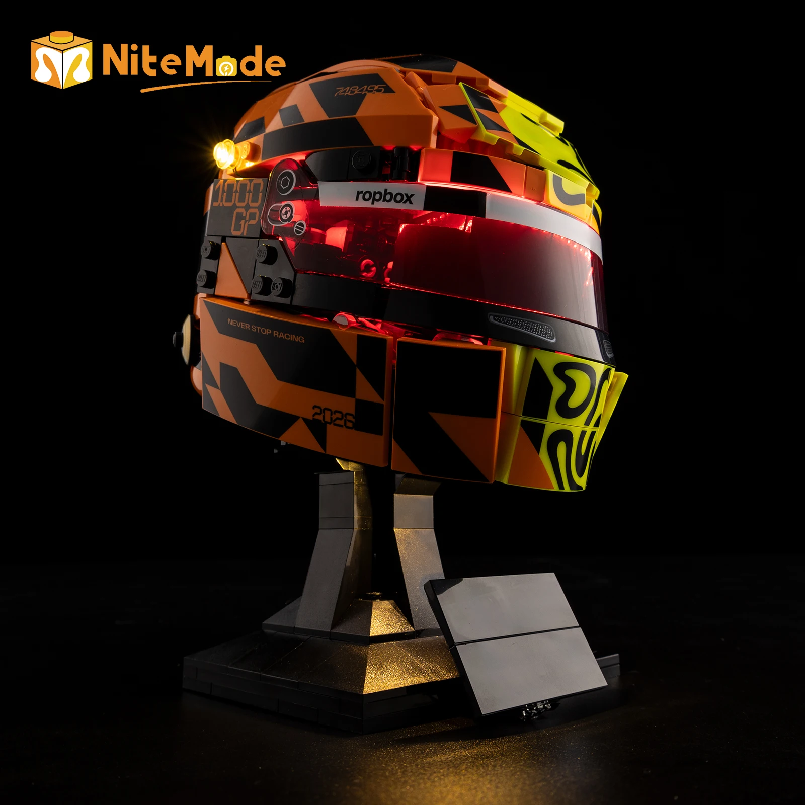 Фото Комплект светодиодной подсветки EASYLITE для конструкторов LEGO McLaren Mastercard F1 Team Lando Norris Helme 43014 43017 43022 43023 №2