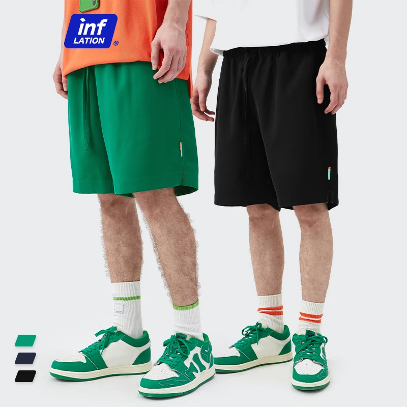 

Легкие спортивные мужские шорты, летние свободные спортивные шорты с эластичной резинкой на талии, мужские размера плюс