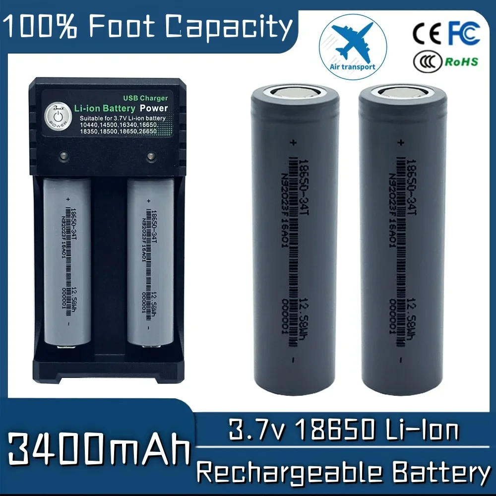 18650 Перезаряжаемая батарея 3 7 В 3500 мАч Литий-ионная для электроинструмента
