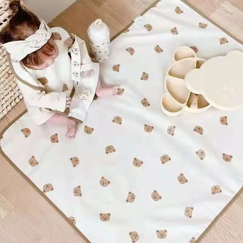 

Пеленка для новорожденных, водонепроницаемый дышащий подгузник с милым мультяшным рисунком, детский портативный, всесезонный