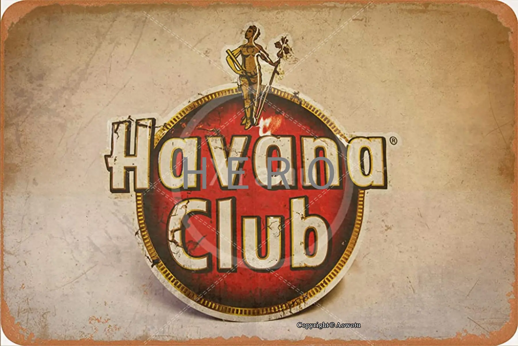 

Havana Club Vintage Tin Sign Art Iron Painting Rusty Poster Decoration Aluminum plaque