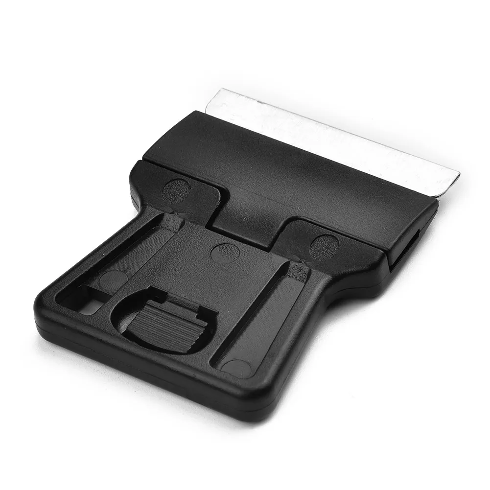 

1pc 4*5cm Mini Razor Blade Scraper + Light-weight Single Sided Razor Painting Scraper Holder Plastic Handle Standard Steel Blade