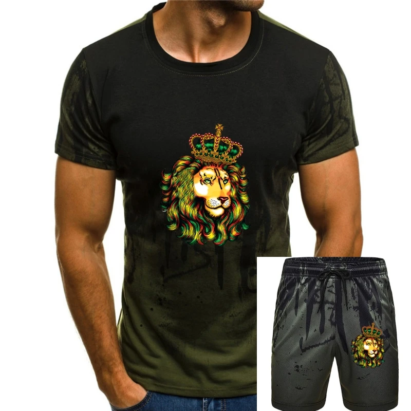 

Lion Of Judah Crown Face King Rastafari Reggae Jamaica T-Shirt (4048)