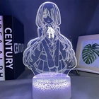 Светодиодная лампа в стиле аниме для свидания и прямой трансляции, ночсветильник для детской спальни, декор для комнаты, подарок на день рождения, настольная лампа 3d для свидания и манги