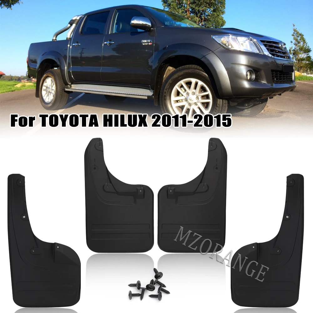 

4pcs Car Mud Flaps Splash Guard Fender Mudguard for Toyota Hilux Vigo 2011 2012 2013 2014 2015 Pickup