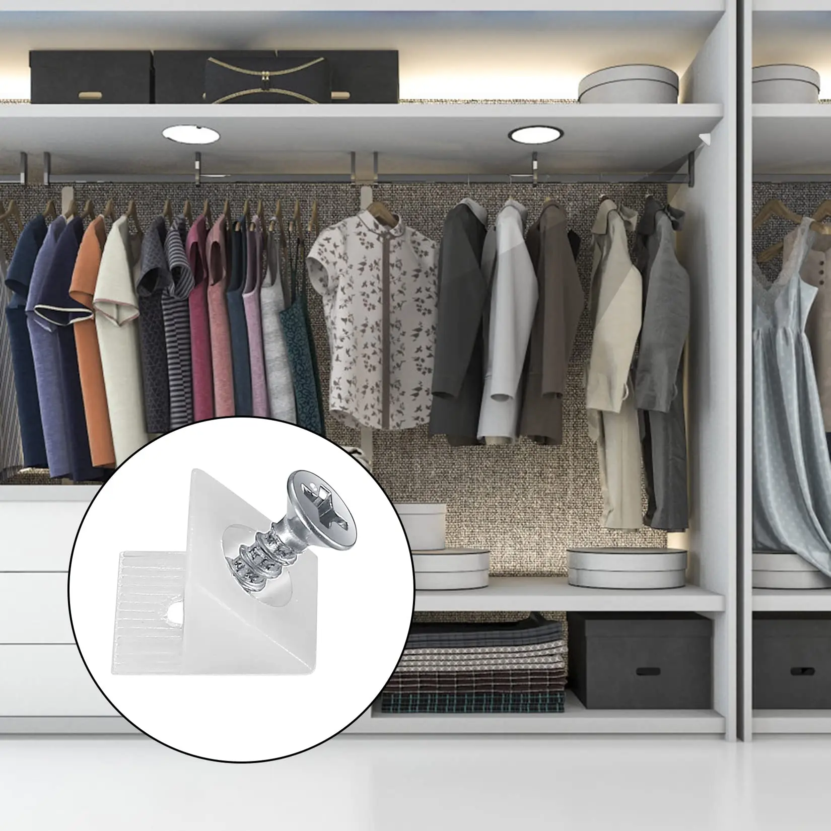 Зажим для мебели 45 градусов с винтами