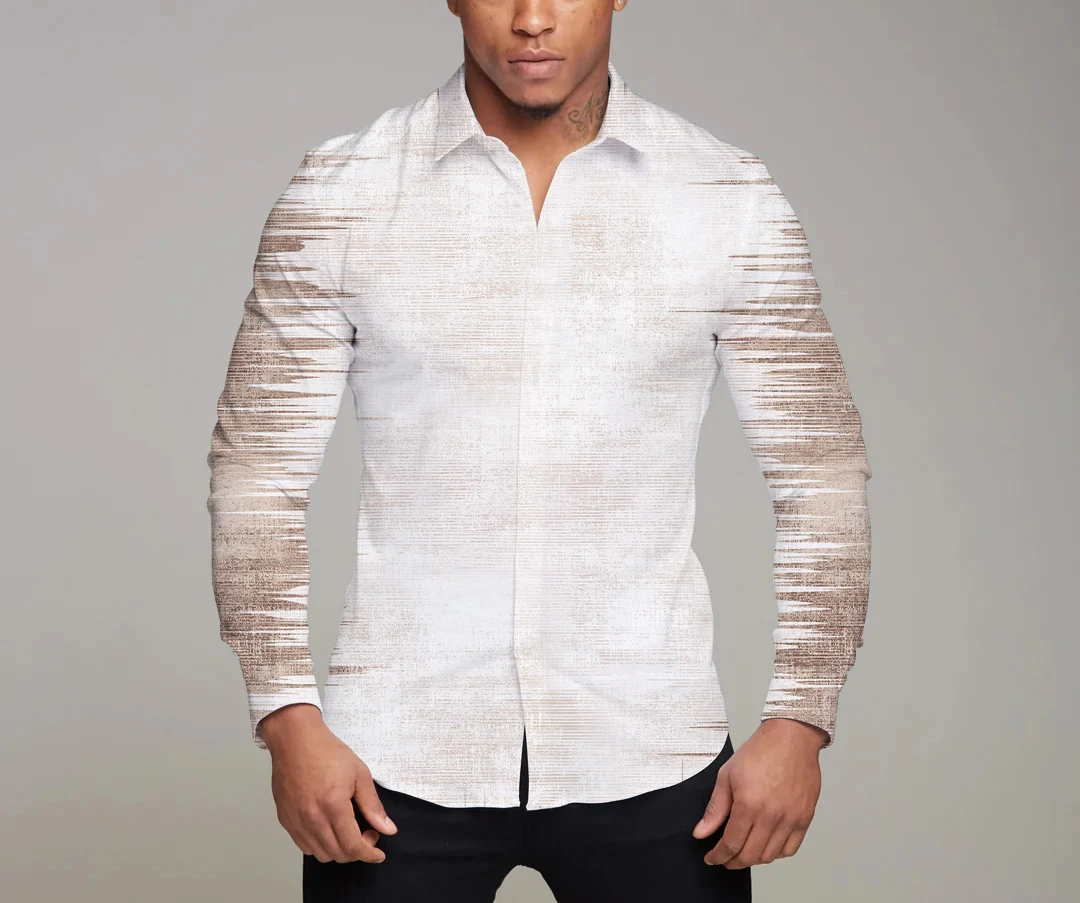 

Printing Shirt Men's Long Sleeve Shirts Cool Summer Button Up Shirt Streetwear 5XL Casual Breathable