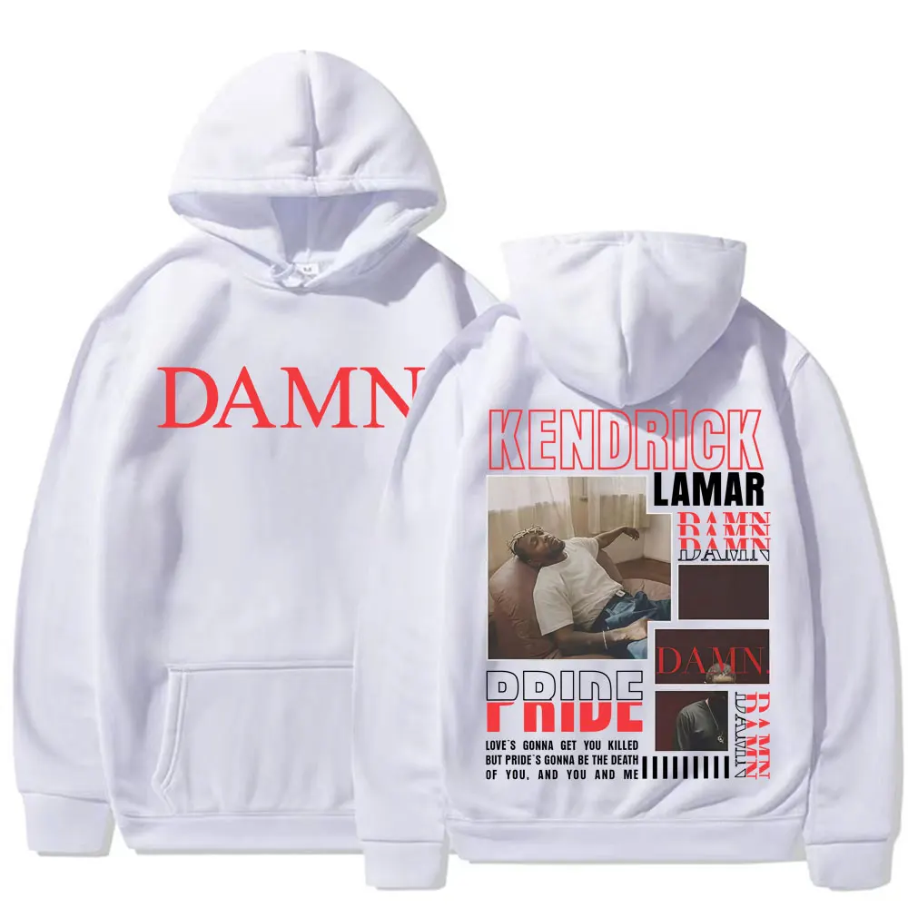 Фото Рэпер Kendrick Lamar Damn, обложка альбома, толстовки с принтом, мужские модные уличные толстовки в стиле хип-хоп, повседневная толстовка большого размера высокого качества №4