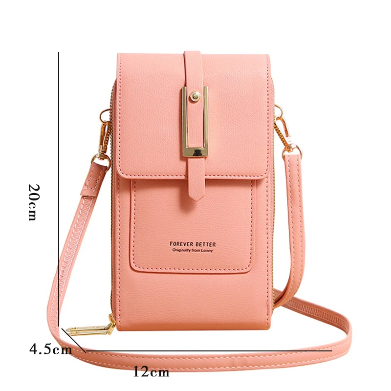 Brand Designer Screen Touch Shoulder Bags Women PU Leather Phone Messenger Bags Ladies High Quality New Fashion Handbags Female