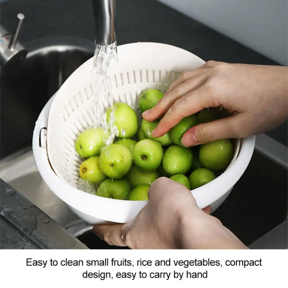 

Multifunctional Drain Basket Plastic Washing Storage Basket Double-layer Vegetables Fruit Cleaning Tool Kitchen Colanders