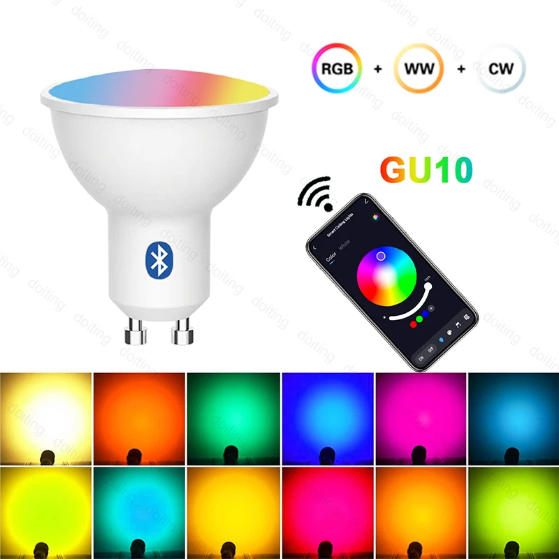 Светодиодный Прожектор Smart Life Bluetooth Gu10 220 В Энергосберегающая Лампа 5 Вт 7 9