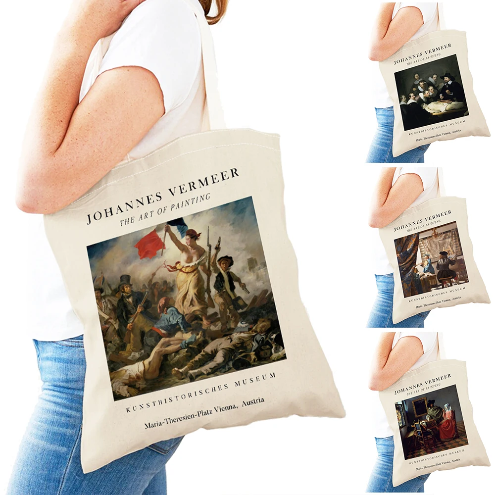 Женская тканевая сумка-тоут Johann Vermeer многоразовая Повседневная сумка-шоппер с