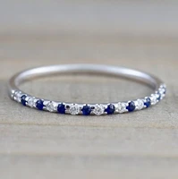 fine rings for women girls wedding blue rose red crystal silver rings exquisite jewelry gifts for friends finger silver ring