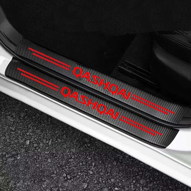 4 шт. наклейка на порог автомобиля для Nissan QASHQAI j10 j11 j12 2024 2023 2022 2021 2020 2019- защитная