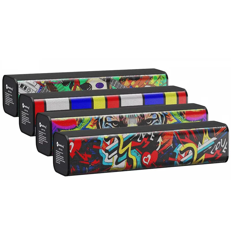 Мощная bluetooth-Колонка NR7712A с граффити, сабвуфер, Портативная звуковая панель, mp3-плеер с супер басами, беспроводная звуковая коробка для компьютера