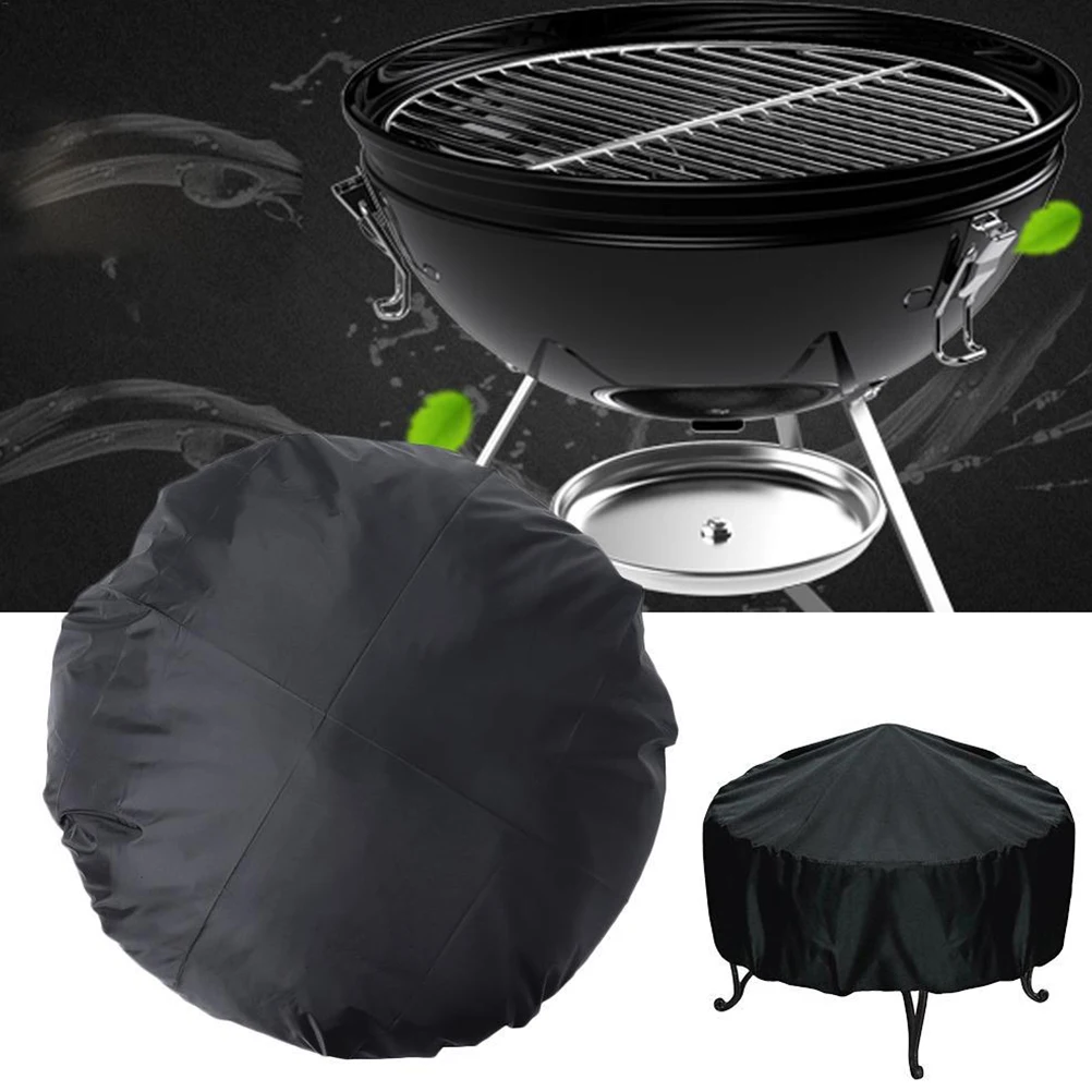 

Cover Grill Fire Pit Bbq Barbecue Round Gas Outdoor Covers Cloth Heavy Duty Oven Protector Waterproof Barbeque Fireplace Griddle