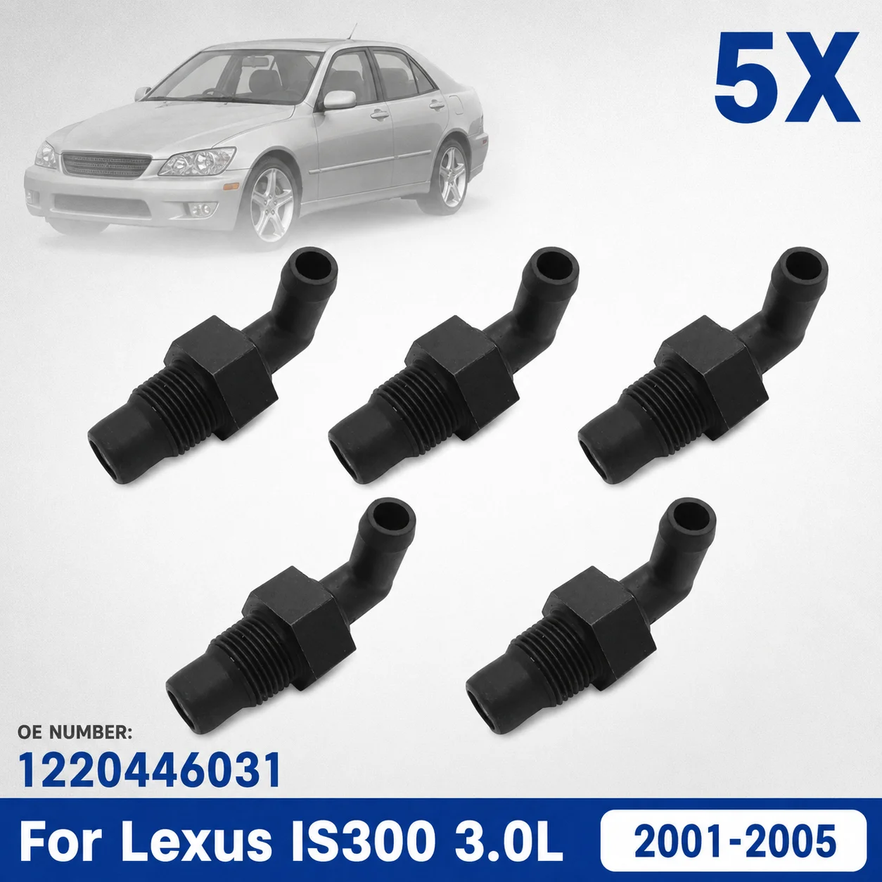 Фото Клапан вентиляции картера PCV для Lexus IS300 2001-2005 3.0L GS300 GS430 SC300 2JZ-GE VVTi 1220446031 12204-46031 №1