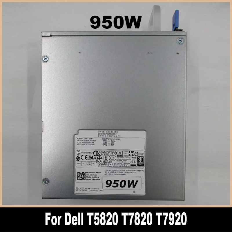 Оригинал для DELL T5820 T7820 T7920 950 Вт D950EF-00 0V7594 H950EF-00 0CXV28 AC950EF-00 0WGCH4 100% протестирован
