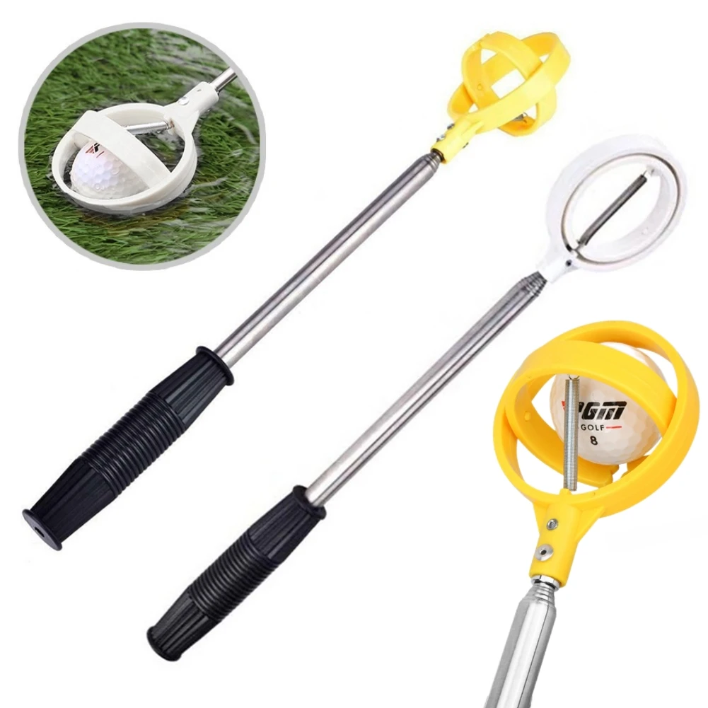 

Golf Training Ball Retriever Stainless Steel Water Aids Equipment Outdoor Use Telescopic Picker for Yard Practice