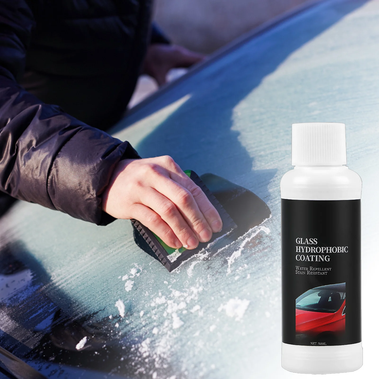 

50ml Auto Car Glass Polishing Degreaser Cleaner Oil Film Clean Polish Paste For Bathroom Window Glass Oil Film Remover Cleaning