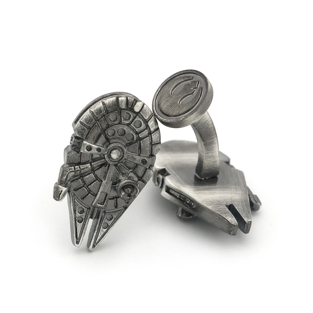 Винтажные запонки с космическим кораблем из кинозвезды для мужчин медный