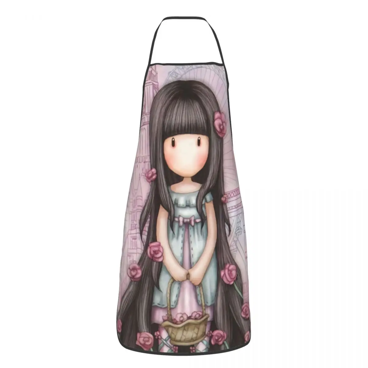 

Унисекс, розовый, в стиле Санторо, аксессуары для кухни, слюнявчик для готовки, для выпечки, для мужчин, женщин, мужчин, аниме, фартук, кухня дл...