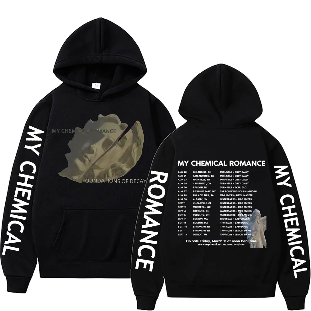 Rock Band My Chemical Romance Angel Hoodie The Foundations of Decay Graphic Hoodies Men Women Punk Vintage Sweatshirt