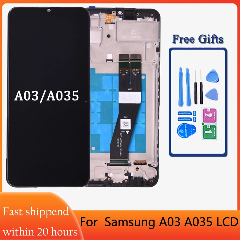 ЖК-дисплей 6 5 дюйма для Samsung A03 A035 с сенсорным экраном дигитайзер дисплей SM-A035F/DS A035M