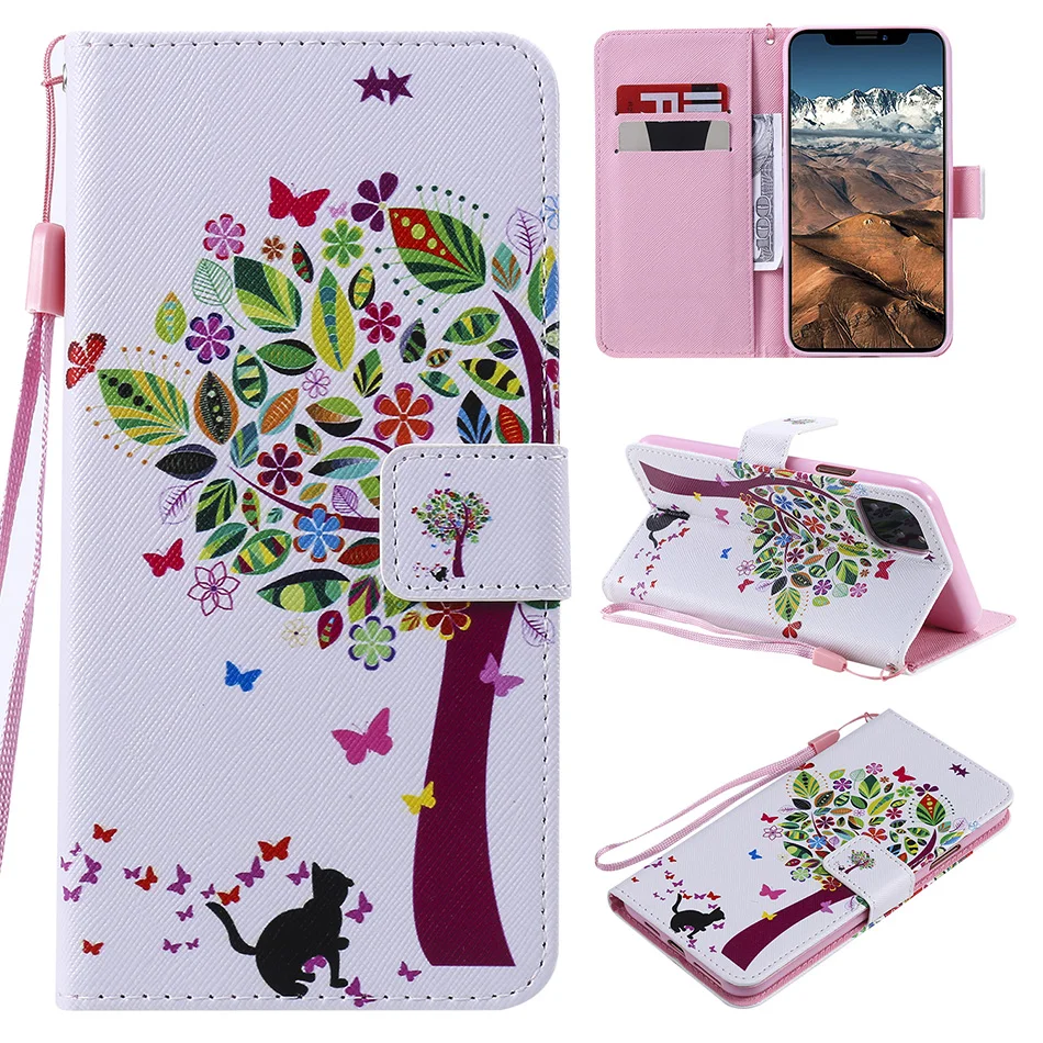 PU Leather Wallet Cover For iPhone XS Max XR X 11 Pro Max 10 8 7 6S Plus 5 5S SE 2020 Flip Stand Cases For iPod Touch 5 6 Fundas