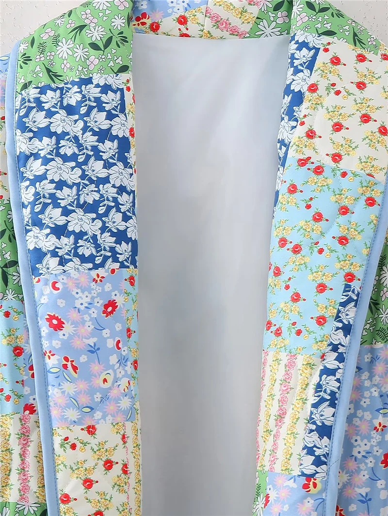 Женская Повседневная Свободная куртка с синим принтом Весенняя женская