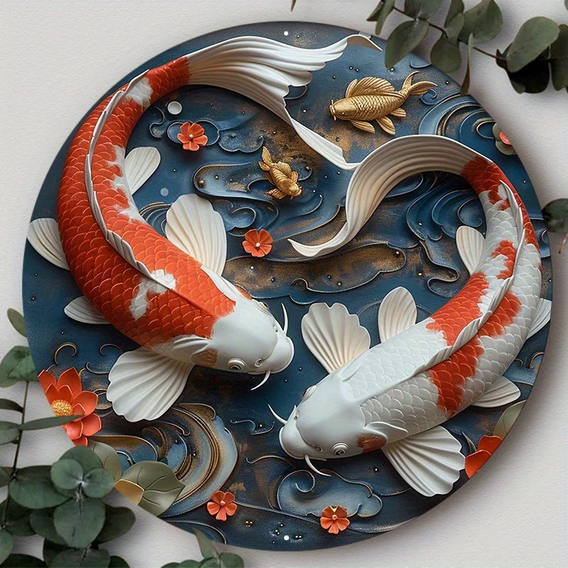 Алюминиевый металлический знак 2D круглый венок с логотипом украшение для