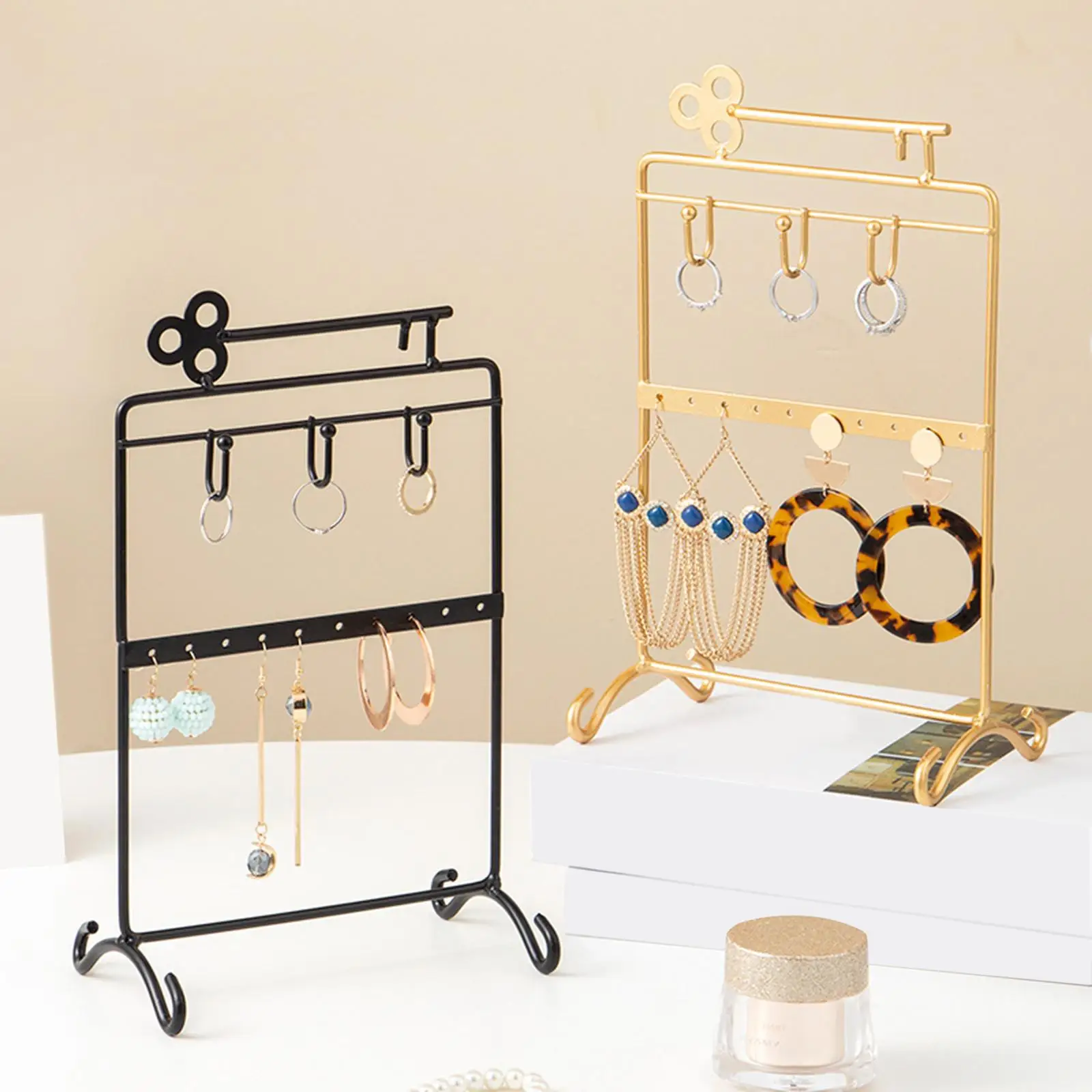 

Металлическая подставка для сережек, стоячий органайзер для ювелирных изделий, башня, демонстрационная подставка для сережек-гвоздиков, ви...
