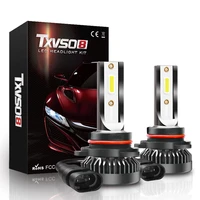 txvso8 mini 9006 hb4 led headlight bulb car 12v auto cob diode lamps 6000k bulbs 360 degree 9006 headlights lampara led