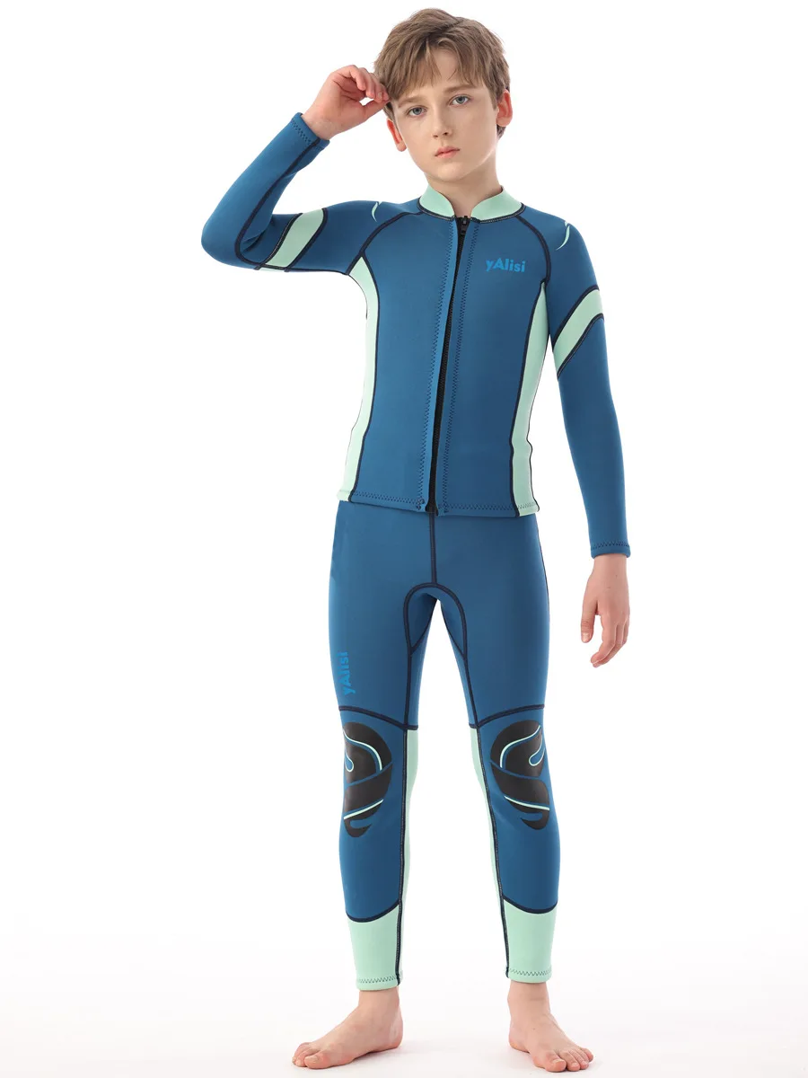 Детский гидрокостюм куртки + брюки топ/низ 3 мм для девочек и мальчиков