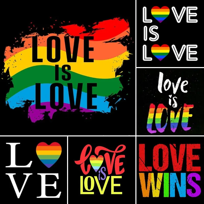 

DIY Diamond Painting Love Is Love Quotes Mosaic 5D Diamond Embroidery Full Square Picture Rhinestones Cross Stitch Home Decor